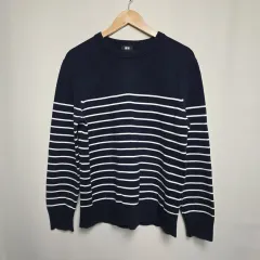 UNIQLO レディース ストライプ 長袖 ニット L