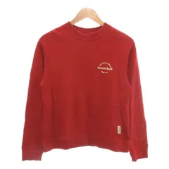 モンベル Montbell トレーナー スウェット XS 長袖 ワンポイント ロゴ 赤 レッド /NU