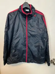 O089 アディダス 黒 ウィンドブレーカー ジャケット M