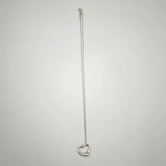 【中古】Tiffany オープンハート ピンクサファイア ネックレス