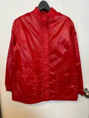 O083 デサント 赤 ウィンドブレーカー アウター OS