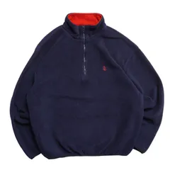 90s NAUTICA USA製 ハーフジップ フリース ネイビー XL