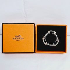 極美品 HERMES エルメス シェーヌダンクル スカーフリング ゴールド