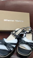 【美品】オリエンタルトラフィック ストラップサンダル ブラック Mサイズ