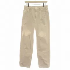 アッパーハイツ upper hights THE HIM VITAGE BONE デニムパンツ ダメージ加工 ジーンズ 24 白 ホワイト /☆G