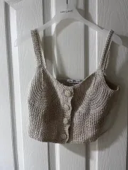 ザラ 編み ノースリーブ s