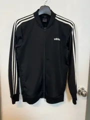 O099 adidas 3本線 トラックジャージ ブラック OS