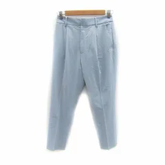 イエナ IENA スラックスパンツ テーパードパンツ アンクル丈 無地 36 S 水色 ライトブルー /SY15