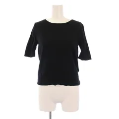 アナイ ANAYI ニット セーター 半袖 クルーネック ウール 38 黒 /BM