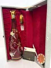 【未使用品】ボヘミアングラス  デキャンタ ハイエナメル 金彩 ルビーレッド  箱付き 🥚