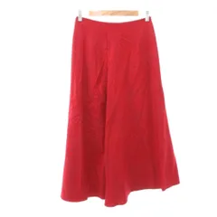 イエナ IENA タグ付き ロングスカート フレア サイドスリット 38 レッド 赤 チェック柄 /IU 