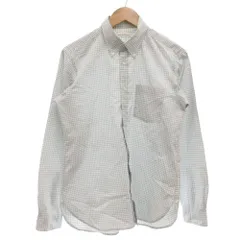 グリーンレーベルリラクシング ユナイテッドアローズ green label relaxing ボタンダウンシャツ 長袖 チェック M グレー 白 ホワイト /GV