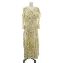 ミッシュマッシュ MISCH MASCH ワンピース M アイボリー 小花柄 Vネック パフスリーブ 長袖 /JP