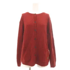 サマンサモスモス SM2 タグ付き 花刺繍入りクルーネックカーディガン ニット F 赤 レッド /YJ