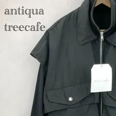 antiqua アンティカ treecafe レイヤード風 MA-1 YZ-00029 ナイロンジャケット ブルゾン オーバーサイズ F ブラック   レディース ファッション _219021のサムネイル