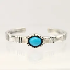 【美品】ターコイズバングル　R･S刻印　ナバホ族　STERLINGSILVER　シルバー925　30.9g
