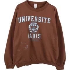 古着 3連プリント カレッジスウェットシャツ トレーナー メンズXL相当/eaa613714