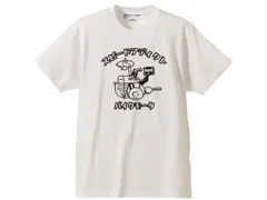 バイクモータ T-shirt WHITE/白半袖teeシャツ片仮名カタカナ昭和レトロアメカジ古着アメリカusaヴィンテージ50s60s70s80s90sr400sr500