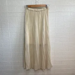LOWRYS FARM ローリーズファーム LF524017TK プリーツ ロングスカート ボトムス アイボリー 裏地あり 【未使用品】 レディース