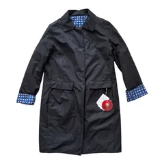  【タグ付新品】DoCLASSE マジカルサーモ 撥水ステンカラーコート リバーシブルコート ブラック レディース S【Z1787】