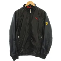 プーマ PUMA Scuderia Ferrari ナイロンジャケット ジャージ トラックジャケット M 黒 ブラック /☆G
