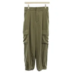 グリーンレーベルリラクシング ユナイテッドアローズ green label relaxing サテン カーゴパンツ ドローコード 38 カーキ 3614-104-2662 /☆G