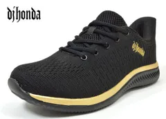 DJ honda DJ-356 カジュアルスニーカー スリッポンスニーカー メンズスニーカー スリッポンシューズ ハンズフリー 立ったまま履ける靴 手を使わずに履ける靴 紐靴 軽量 履きやすい 軽い 紳士 DJホンダ ディージェーホンダ 靴 ブラック 黒