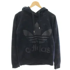 アディダスオリジナルス adidas originals パーカー スウェット L 紺 ネイビー 長袖 ロゴ柄 総柄 /HN