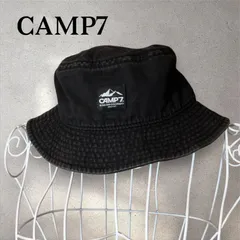 CAMP7 バケットハット 黒 ロゴ入り　57～59CM 男女　ユニセックス
