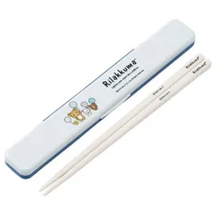 リラックマ お箸セット 音のならない 箸・箸箱セット 抗菌 ふわっと風船 キャラクター スケーター