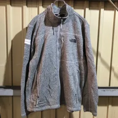 1843 THE NORTH FACE フリースジャケット グレー L ザ・ノースフェイス フルジップ ワンポイント 刺繍ロゴ アウトドア 古着卸 アメリカ仕入