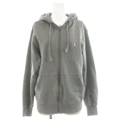 チャンピオン CHAMPION ジャケット 上着 M ライトグレー 長袖 フード付き ロゴ刺繍 /NS