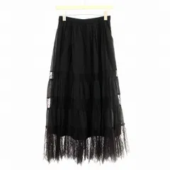 アルページュストーリー Arpege story 24SS 14135740 レース ロング スカート フレアスカート 2 黒 ブラック /☆G