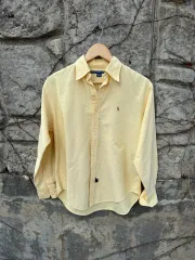 90s ポロ ラルフローレン スポーツ コットン シャツ イエロー ウィメンズ
