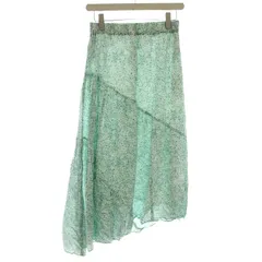 組曲 クミキョク KUMIKYOKU アシンメトリー スカート ロング 花柄 2 緑 グリーン BA0001 /☆G