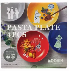 【送料無料】MOOMIN/ムーミン　パスタプレート4枚セット 直径21cm×高さ4cm　4柄/4色/カレー皿/日本製/MMZ120-184