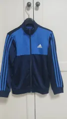 アディダス トラック ジャケット 140 ブルー (状態良し)