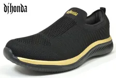 DJ honda DJ-357 カジュアルスニーカー スリッポンスニーカー メンズスニーカー スリッポンシューズ ハンズフリー 立ったまま履ける靴 手を使わずに履ける靴 軽量 履きやすい 歩きやすい 軽い 紳士 DJホンダ ディージェーホンダ 靴 ブラック 黒