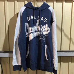 1845 NFL Cowboys パーカー ネイビー XL ナショナルフットボールリーグ カウボーイズ プリントロゴ スウェット 古着卸 アメリカ仕入