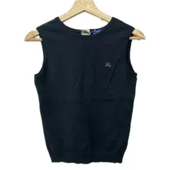 Burberry Blue Label(バーバリーブルーレーベル) ノースリーブカットソー サイズ38 M レディース美品  - ネイビー ニット