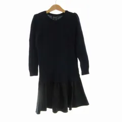 ポロ ラルフローレン POLO RALPH LAUREN 子供服 女の子 ワンピース ひざ丈 ニット チェック 長袖 7 130cm 紺 ネイビー 緑 グリーン 0200011413 /RO