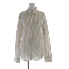 スローブ イエナ SLOBE IENA  24AW コットンブロードレギュラーシャツ ブラウス ストライプ 長袖 アイボリー 青 ブルー 24050912303030 /RO