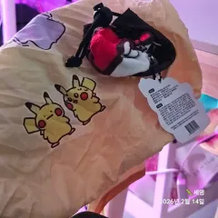 メタモン フォールディング エコバッグ ポケットモンスター ピカチュウ 黄色 紫