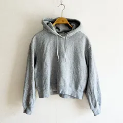 GU クロップドスウェットパーカ 長袖 グレー Mサイズ ジーユー 241-342824 韓国ファッション