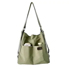 [NOTAG] レディース トートバッグ 大きめ 肩掛け ショルダーバッグ ファスナー付き 3way リュック ショルダー 大容量 女の子 斜め掛け 大人 防水 軽量 シンプル 旅行 通勤 通学 プレゼント おしゃれ (Green) 0