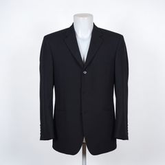 極美品 HUGO BOSS ヒューゴボス テーラードジャケット リネン混 紺色