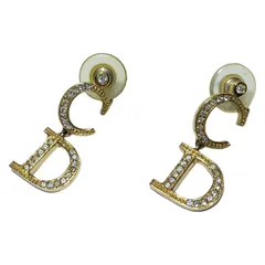 DIOR/ChristianDior(ディオール/クリスチャンディオール) ピアス - ゴールド CD