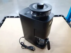 ★ミル機能不良有/ジャンク★ siroca コーン式全自動コーヒーメーカー カフェばこ PRO ブラック SC-C251 中古 (RM1155)