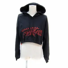 アディダスオリジナルス adidas originals パーカー スウェット ショート丈 プルオーバー ロゴ 刺繍 スリーライン M 黒 ブラック /SY28