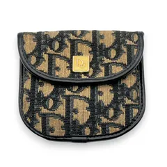 クリスチャンディオール トロッター コインケース コンパクト財布 キャンバス レザー